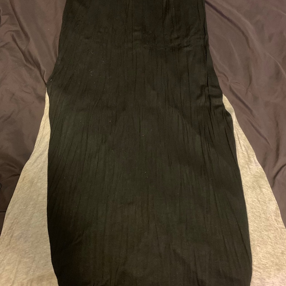 Maxi length skirt, black and gray